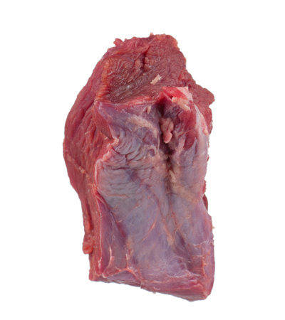 Fresh raw juicy meat on a white backgroundの写真素材