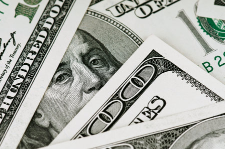 Money background, heap of dollars, financial concept of earnings