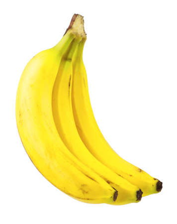 Bunch of ripe bananas isolated on white backgroundの写真素材