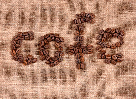 Text of coffee beansの写真素材
