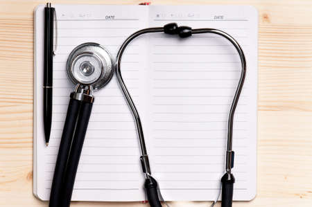 Notepad - top viewの写真素材