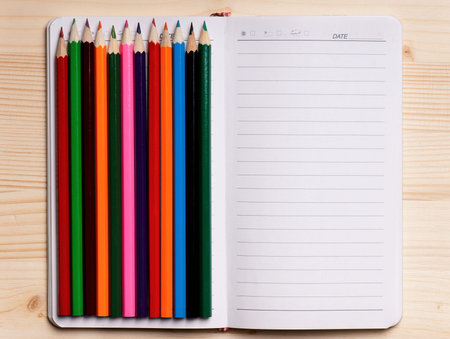 Notepad - top viewの写真素材