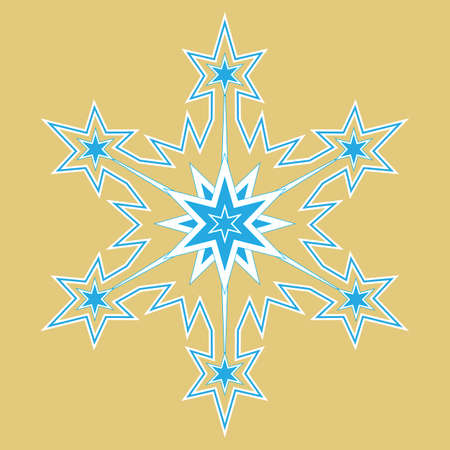 Vector illustration of a snowflake for winter designのイラスト素材