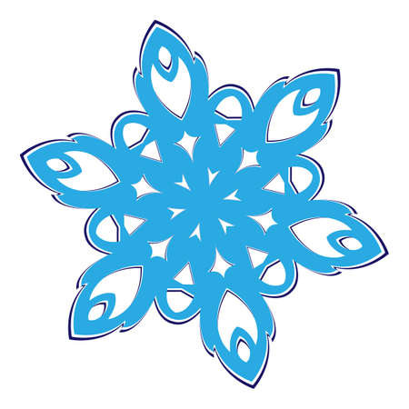 Vector illustration of a snowflake for winter designのイラスト素材