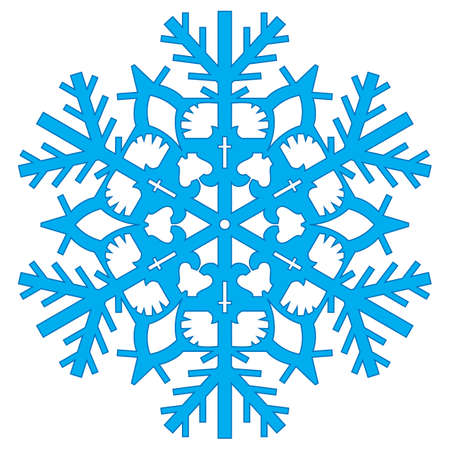 Vector illustration of a snowflake for winter designのイラスト素材