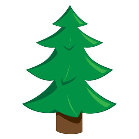 Vector illustration of a christmas tree on a white backgroundの写真素材