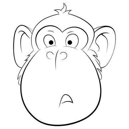 Vector illustration of surprised monkey. Symbol New Year 2016.の写真素材