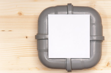 Fittings for plastic pipes with blank for text
