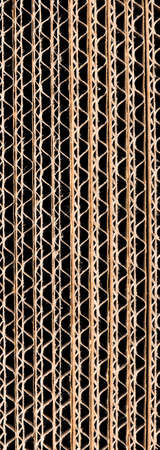 Close up of side view of a corrugated cardboard backgroundの写真素材