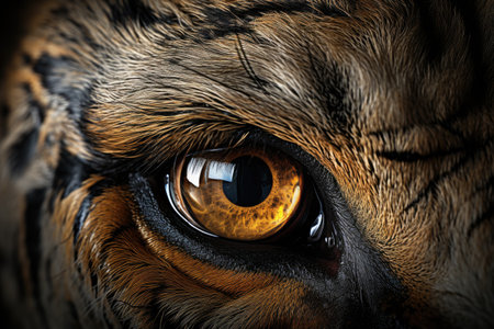 Close up eye of animal, looking into cameraの素材