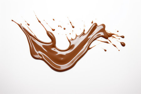 Hot Chocolate splash isolated on white backgroundの素材