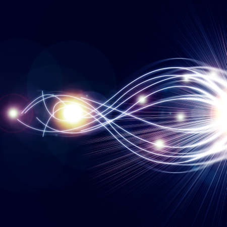 glowing background with starsの写真素材