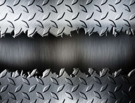 cracked diamond metal plateの写真素材