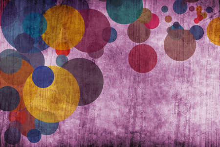 grunge colorful circlesの写真素材