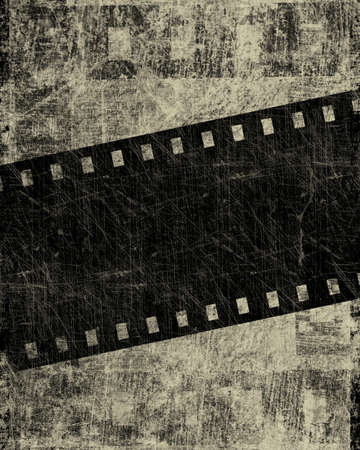 grunge film stripe with place for textの写真素材