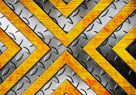 grunge metal template with orange elementsの写真素材