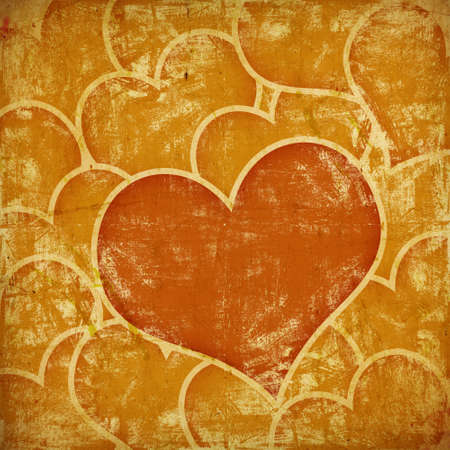 grunge art background with heartsの写真素材