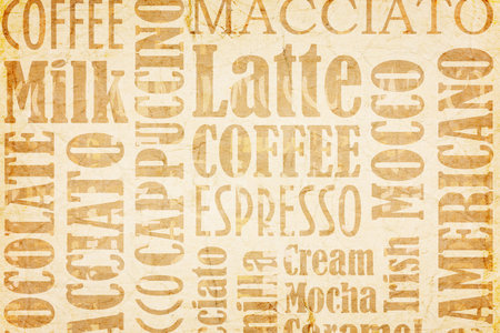 old coffee background on grungeの写真素材