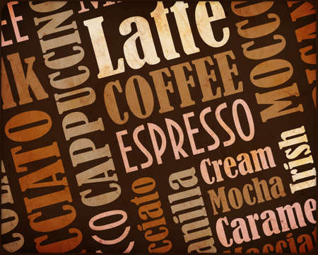sorts of coffee backgroundの写真素材