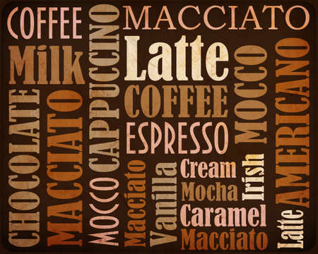 sorts of coffee backgroundの写真素材