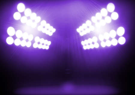 Blue spotlights backgroundの写真素材
