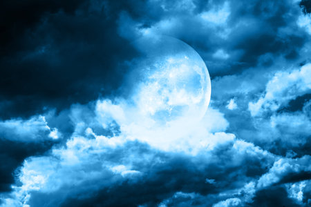 moon in night sky