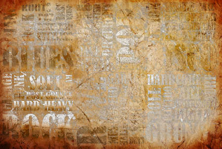 Old Rock Music poster on grunge wallの写真素材