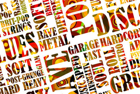 Rock Music poster on grungeの写真素材