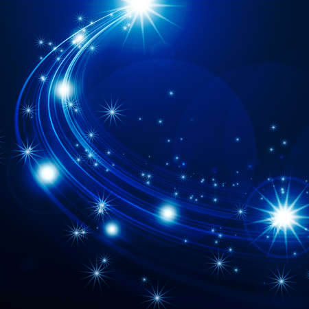 glowing background with starsの写真素材