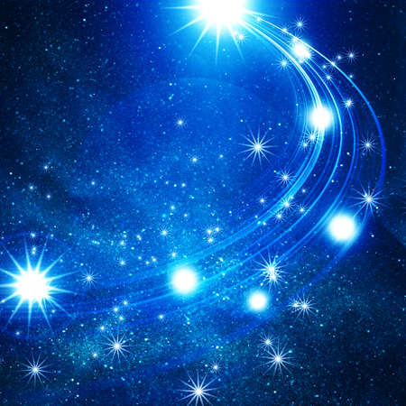 glowing background with starsの写真素材