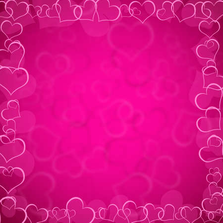pink valentine's background with heartsの写真素材