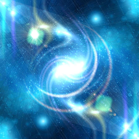 glowing blue starの写真素材
