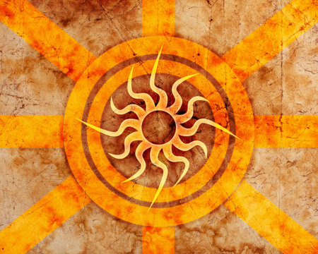 Sunrise wave grunge backgroundの写真素材