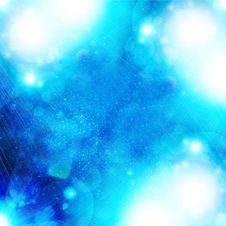glowing background with light spots and starsの写真素材