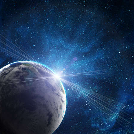 background of space with starsの写真素材