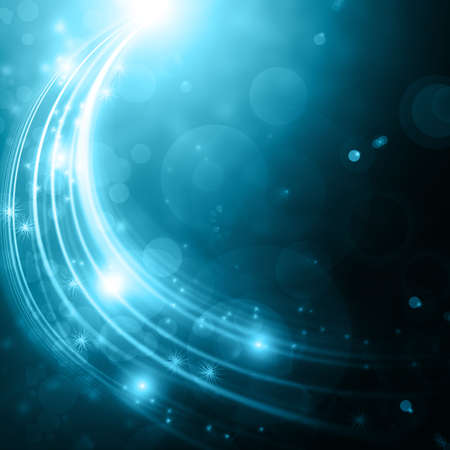 glowing background with light spots and starsの写真素材