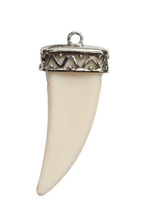 figurine stylized bone isolated on a white backgroundの写真素材