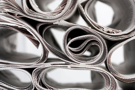 Roll of newspapersの写真素材