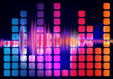 equalizer sound wavesの写真素材