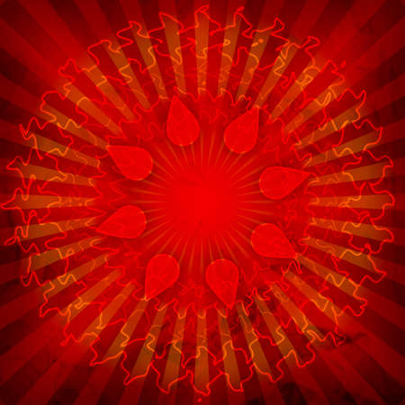 Spiritual Om On Mandala Backgroundの写真素材