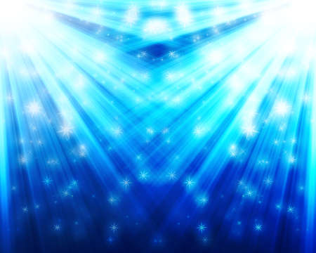 falling stars with light raysの写真素材
