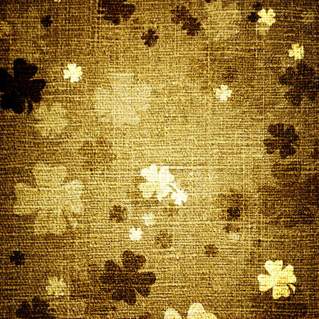 abstract grunge trefoils on canvasの写真素材