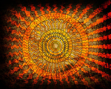 Sunrise wave grunge background