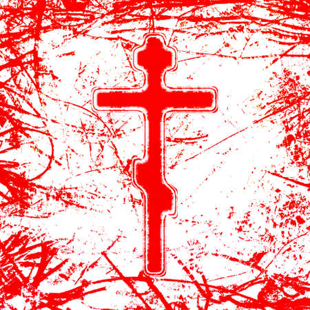 bloody cross illustrationの写真素材