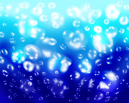 bubbles in the light waterの写真素材