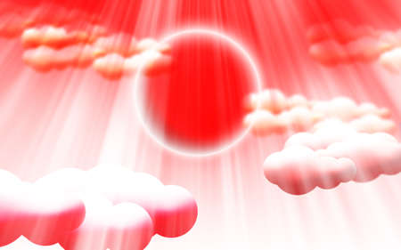 red sunrise backgroundの写真素材