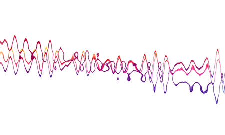 sound wave on white background