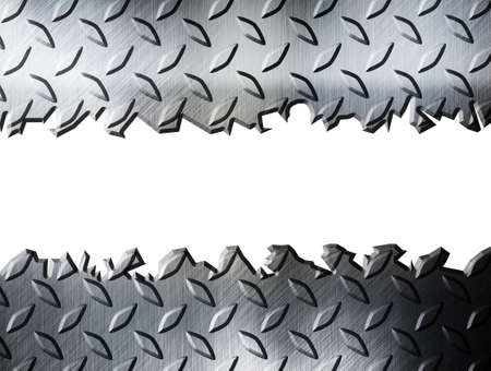 cracked diamond metal plateの写真素材