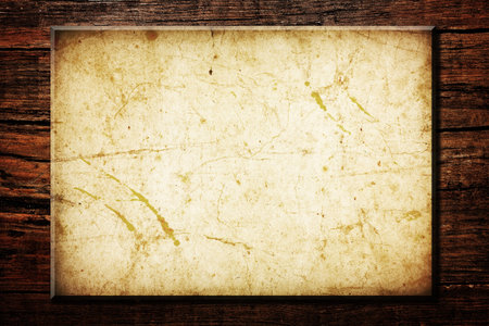 Empty notice board made of old woodの写真素材