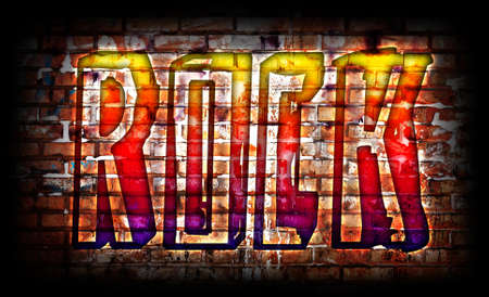 Rock Music poster on grungeの写真素材